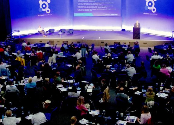 conference room delegates large stage